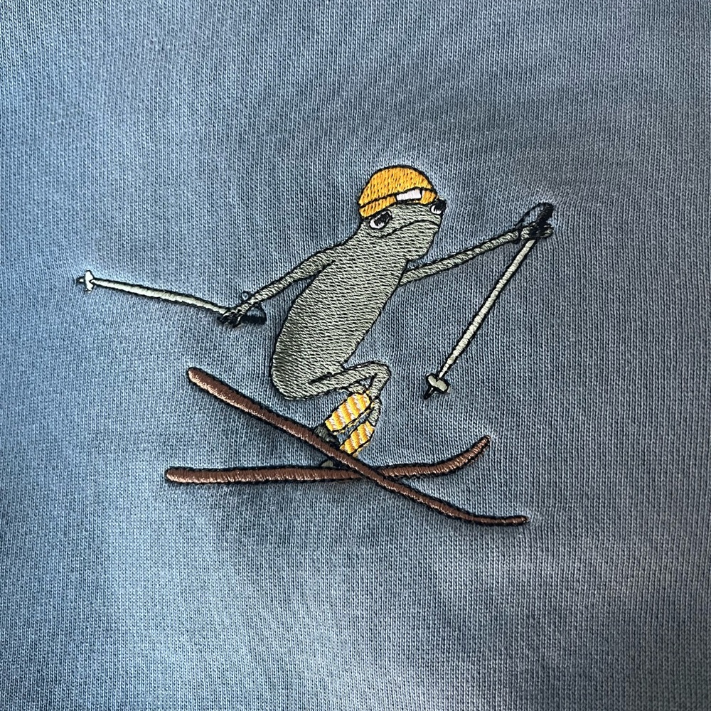 Blue Bison Apparel Ski Frog Hoodie